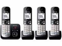 Panasonic KX-TG6824GB DECT Schnurlostelefon mit Anrufbeantworter (Telefon mit 4