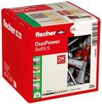 fischer DuoPower 8 x 65 S, Universald&uuml;bel mit Sicherheitsschraube,