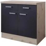 K&uuml;chenunterschrank Anthrazit/Eiche