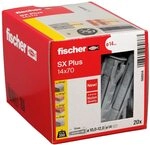 fischer Spreizd&uuml;bel SX Plus 14 x 70, Schachtel mit 20 Nylond&uuml;beln, D&uuml;bel f&uuml;r