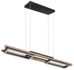 LED-H&auml;ngeleuchte Illa in Schwarz/Dunkelbraun max. 30 W