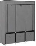 STOFFSCHRANK, Kleiderschrank, Faltschrank mit Rei&szlig;verschluss, Faltbare Garderobe
