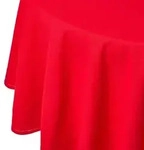 TISCHDECKE rot rund 178 cm, 100% Baumwolle