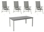 Gartengarnitur 5-tlg. Urban Aluminium / Textil
