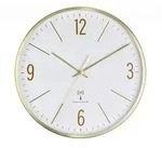 Funkuhr Wanduhr Wei&szlig;/Goldfarben