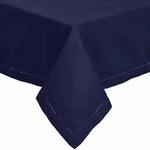 TISCHDECKE dunkelblau 137/137 cm, 100% Baumwolle