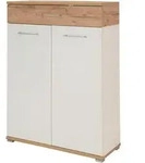 Schuhschrank in Wei&szlig;/Eichefarben