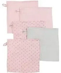 WASCHLAPPEN 5er-Set rosa