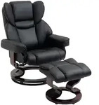 RELAXSESSEL mit Hocker, drehbarer Fernsehsessel, TV-Sessel mit Liegefunktion