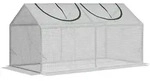 FOLIENGEW&Auml;CHSHAUS mit Fenster PE Treibhaus Tomatenhaus 120x60x60cm Wei&szlig;