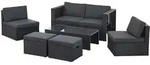 LOUNGEGARNITUR Salou schwarz