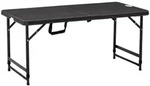 GARTENTISCH, Dunkelgrau, Stahl, HDPE