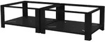 DOPPEL WASCHMASCHINEN UNTERGESTELL 2 Ablagen Schwarz 128x54 cm aus Stahl
