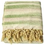 WOHNDECKE Chenille 220/240 cm, 100% Baumwolle gestreift