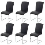 ESSZIMMERSTUHL Schwarz 6er-Set