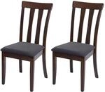 ESSZIMMERSTUHL Anthrazit, Dunkelbraun 2er-Set