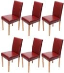ESSZIMMERSTUHL Rot, Braun 6er-Set