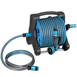 SCHLAUCHTROMMEL Basic blau / dunkelgrau Wasserschlauch & Multifunktionshandbrause