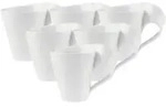 BECHER MIT HENKEL NewWave wei&szlig; 300 ml 6er Set