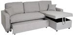 ECKSOFA MIT BETTKASTEN Hellgrau