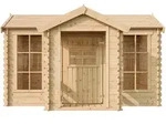 KINDERSPIELHAUS aus Holz - B241xT178xH151 cm/2.63m2 - M520