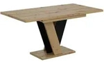 ESSTISCH ausziehbar 120 -160x90x75 cm - Artisan Eiche Optik/Schwarz- INEY