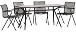Gartengarnitur 5-tlg. Alpha rope Metall/Kunststoff/Glas