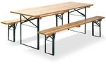 Biertischgarnitur Holz/Metall klappbar