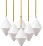 ORNAMENTE DOPPELKEGEL Winter Glow beige 6er Set