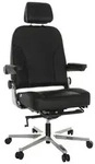 Chefsessel Hours F Schwarz ca. 70x123-133x63cm