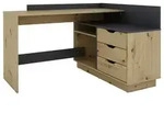 Eckschreibtisch Belfast Anthrazit/Eiche Artisan