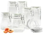 Einmachglas-Set aus Glas, 6-teilig