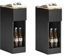 NACHTTISCH 2er Set, Schwarz, 20x60x35cm