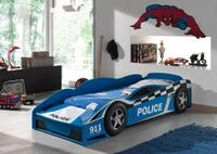 Autobett Police Car 70x140 Blau mit Bettkasten