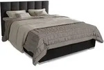 BOXBETT Seattle schwarz 180x200 cm Malmo-Stoff