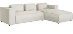 ECKSOFA Nova Beige Cord, Ottomane rechts