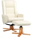 RELAXSESSEL mit Hocker, Fernsehsessel mit Liegefunktion, Wippfunktion, Schwarz