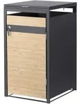 M&Uuml;LLTONNENBOX 1er Anthrazit-Holzoptik