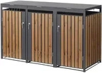 M&Uuml;LLTONNENBOX 3er Anthrazit-Holzoptik