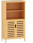 BADEZIMMERSCHRANK, Unterschrank aus Bambus, Badschrank mit T&uuml;ren, Naturholz