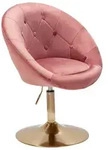 Stuhl Retro Rosa/Goldfarben