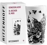 KAFFEEBECHER XL Genussklasse schwarz-wei&szlig; 525 ml