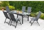 Gartentisch ausziehbar ca. 200x90 cm Alu/Glas