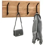 Wandgarderobe Rivera 4 Schwarz/Akaziefarben