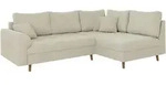 ECKSOFA Alma Beige Cord - Ottomane rechts