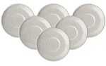 ESPRESSOUNTERTASSEN Perlemor Sand beige &oslash; 12 cm 6er Set