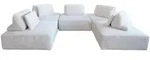 MODULSOFA WIOLO SOFT 5 MODULE 5 KISSEN Hellgrau Cord