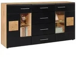 Sideboard Sonate Schwarz/Eichefarben