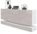SIDEBOARD City Fronten in Sandgrau Hochglanz