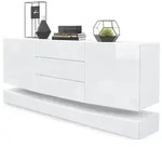 SIDEBOARD City Fronten in Wei&szlig; Hochglanz